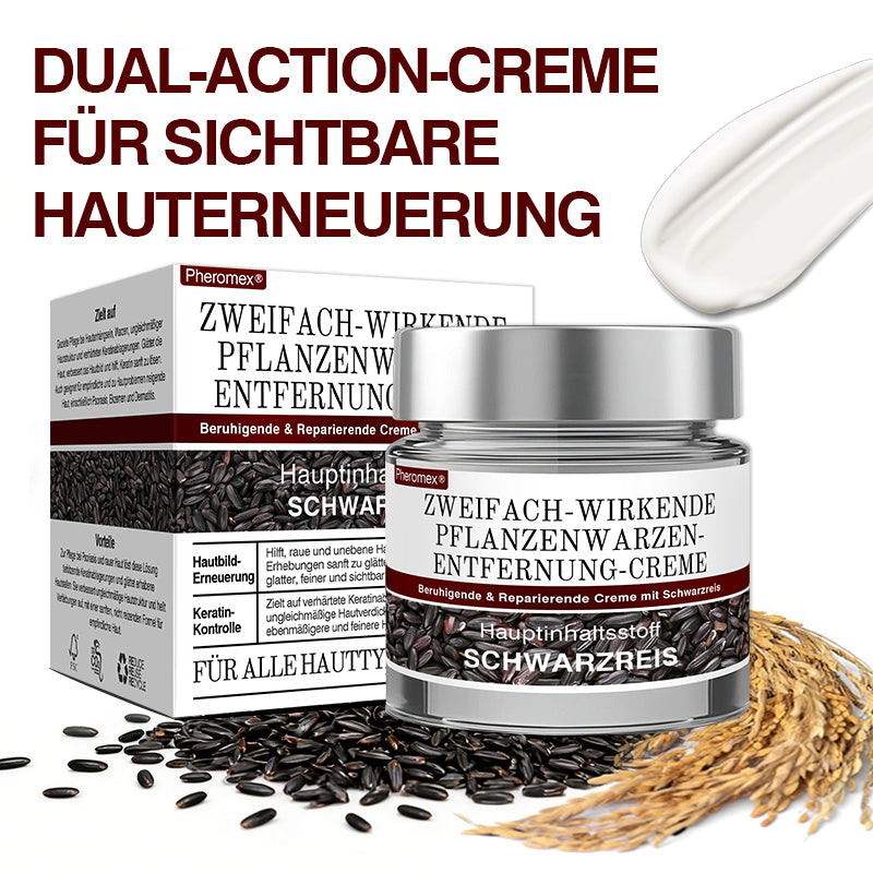 💖💖✅Pheromex® Zweifach-Wirkende Pflanzenwarzenentfernung-Creme(👨‍⚕️Hautwarzen, Akne, Hyperpigmentierung, Ekzem, Psoriasis, Rosazea, Warzen)