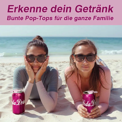✅GFOUK® 6er-Pack Getränkedosen-Schutzkappen 2.0 – Neu & verbessert, bunte Abdeckungen mit Easy-Tab-Öffnung für Cola, Bier und Softdrinks, Schutz vor Insekten, Bienen und Staub für Party, BBQ und Strand