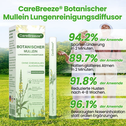 ✅Deutscher Besitz und Betrieb：CareBreeze® Botanischer Mullein Lungenreinigungsdiffusor(💝 LETZTER TAG 70% RABATT 💝)