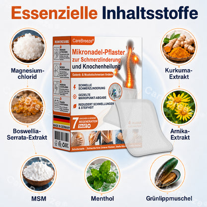 💝✅🇩🇪 CareBreeze® Mikronadel-Pflaster zur Schmerzlinderung und Knochenheilung(🧑‍⚕️ Linderung von Gelenkschwellungen, Schmerzen, Steifheit, Rötungen, Wärmegefühl, Druckempfindlichkeit und Gelenkermüdung)