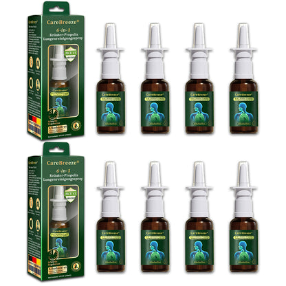 🌳🇩🇪 Offizieller Store：CareBreeze® 6-in-1 Kräuter-Propolis Lungenreinigungsspray-Feinzerstäubung(⚡Sofortige Linderung🫁Langzeitwirkungen)
