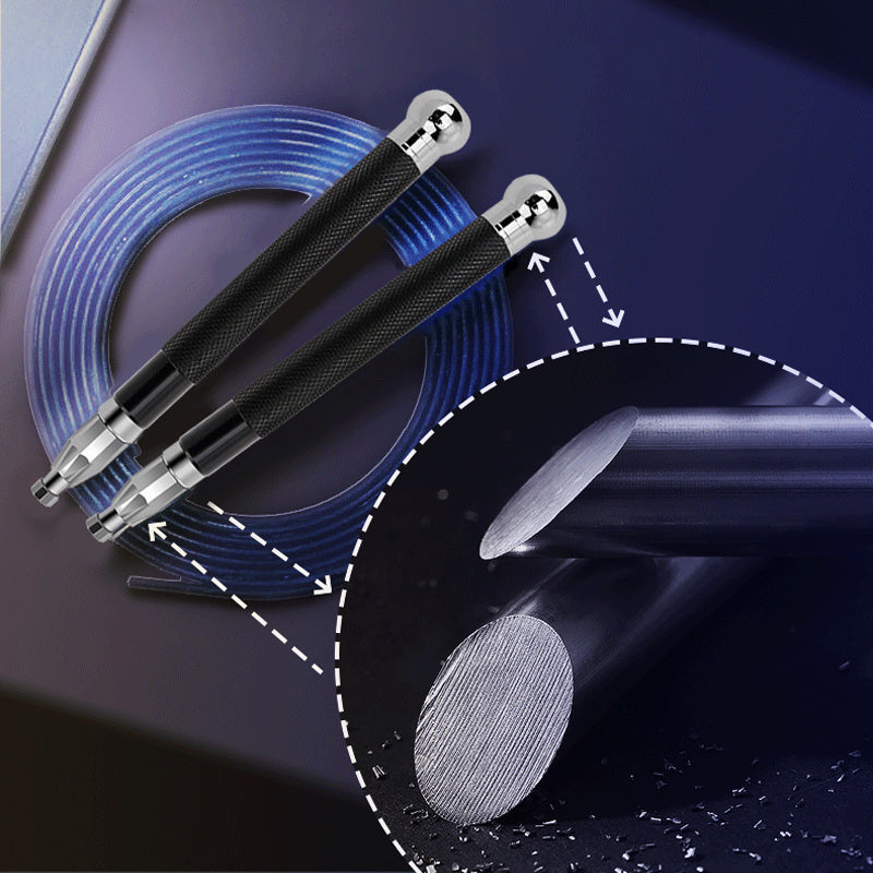 Springseil mit Aluminiumgriff, Stahldraht, Gewicht, Selbstsperrung und Doppel-Lager