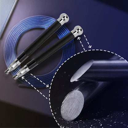 Springseil mit Aluminiumgriff, Stahldraht, Gewicht, Selbstsperrung und Doppel-Lager