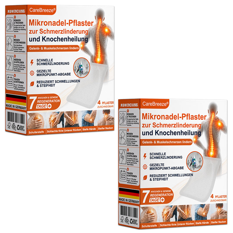 💝✅🇩🇪 CareBreeze® Mikronadel-Pflaster zur Schmerzlinderung und Knochenheilung(🧑‍⚕️ Linderung von Gelenkschwellungen, Schmerzen, Steifheit, Rötungen, Wärmegefühl, Druckempfindlichkeit und Gelenkermüdung)