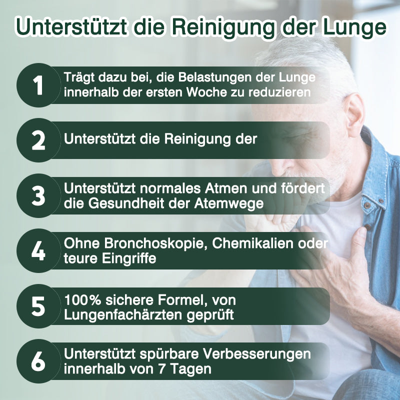 💖✅DE Offizieller Store: CareBreeze® Bio Lungenreinigungsspray mit Königskerzen-Extrakt（👨‍⚕️Wirkt direkt bei COPD, Asthma, chronischer Bronchitis (CB), Atemwegsinfektionen, Lungenkrebs, Sinusitis und anderen Erkrankungen）