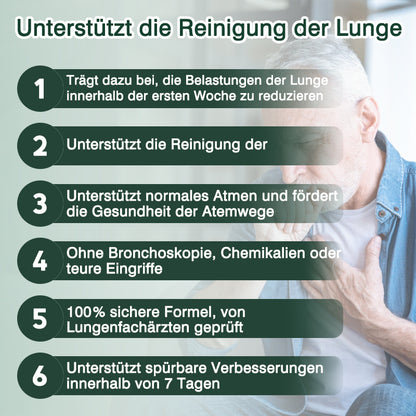 💖✅DE Offizieller Store: CareBreeze® Bio Lungenreinigungsspray mit Königskerzen-Extrakt（👨‍⚕️Wirkt direkt bei COPD, Asthma, chronischer Bronchitis (CB), Atemwegsinfektionen, Lungenkrebs, Sinusitis und anderen Erkrankungen）