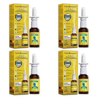 ⚡🐝✅Offizieller Store：CareBreeze® 6-in-1 Kräuter-Propolis Lungenreinigungsspray（👨‍⚕️Gezielte Anwendung bei COPD, Asthma, chronischer Bronchitis, Infektionen der Atemwege, Lungenkrebs und Sinusitis）