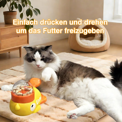 🐶🐱Interaktive Leckerli-Ausgabespielzeuge für Hunde gegen Langeweile + Leckerli-Spender für Katzen zur Beschäftigung in Innenräumen | Enten-Slow-Feeder reduziert Erbrechen & Angst