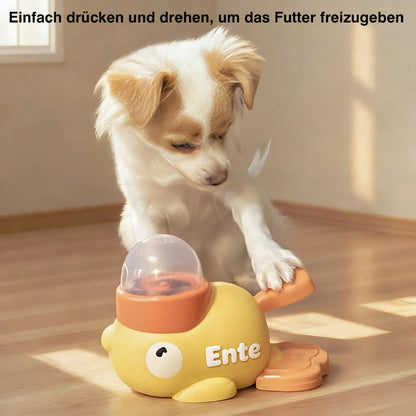 🐶🐱Interaktive Leckerli-Ausgabespielzeuge für Hunde gegen Langeweile + Leckerli-Spender für Katzen zur Beschäftigung in Innenräumen | Enten-Slow-Feeder reduziert Erbrechen & Angst