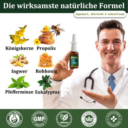 ⚡🇩🇪 Offizieller Store：CareBreeze® 6-in-1 Kräuter-Propolis Lungenreinigungsspray-Feinzerstäubung(⚡Sofortige Linderung🫁Langzeitwirkungen)