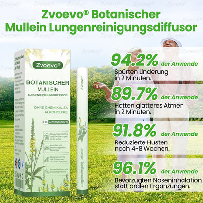 💖✅Deutscher Besitz und Betrieb：Zvoevo® Botanischer Mullein Lungenreinigungsdiffusor (💝 Husten, Keuchen, Atemnot, Auswurf, verstopfte Nase, Bronchitis, Allergiesymptome, Lungenschmerzen 💝)