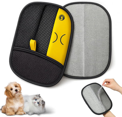🏆✅In DE ansässig & betrieben: GFOUK® Tierhaarentferner – elektrostatische Handschuhe, beidseitige Bürste zur Entfernung haftender Haare, geeignet für Katzen- und Hundehaare, Fellpflege, Haarentfernung & Reinigung