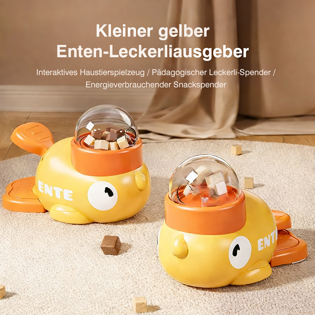 🐶🐱Interaktive Leckerli-Ausgabespielzeuge für Hunde gegen Langeweile + Leckerli-Spender für Katzen zur Beschäftigung in Innenräumen | Enten-Slow-Feeder reduziert Erbrechen & Angst